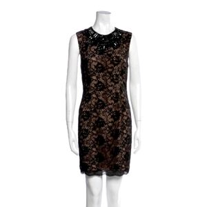 Haute Hippie Black Lace Sheer Illusion Dress